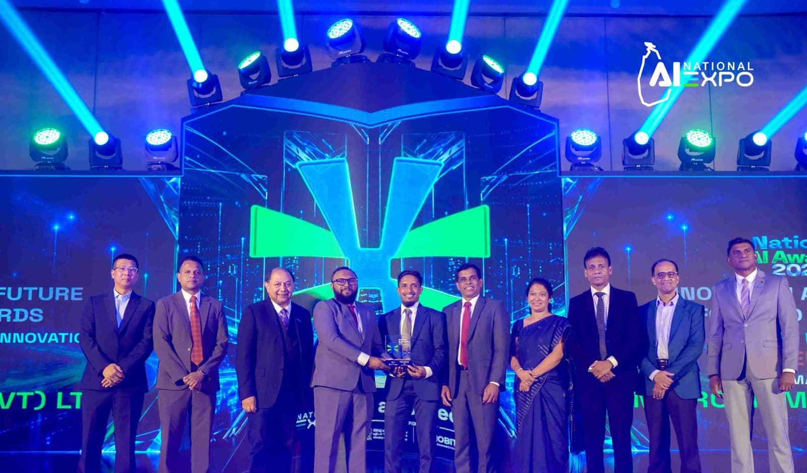 The LawMate team receiving the Merit Award on stage at the National AI Awards 2026